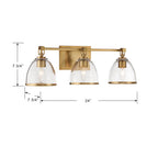 Minka-Lavery 15023-791 Brushed Gold Wynnfrost 24'' Wide 3-light Vanity Image 3