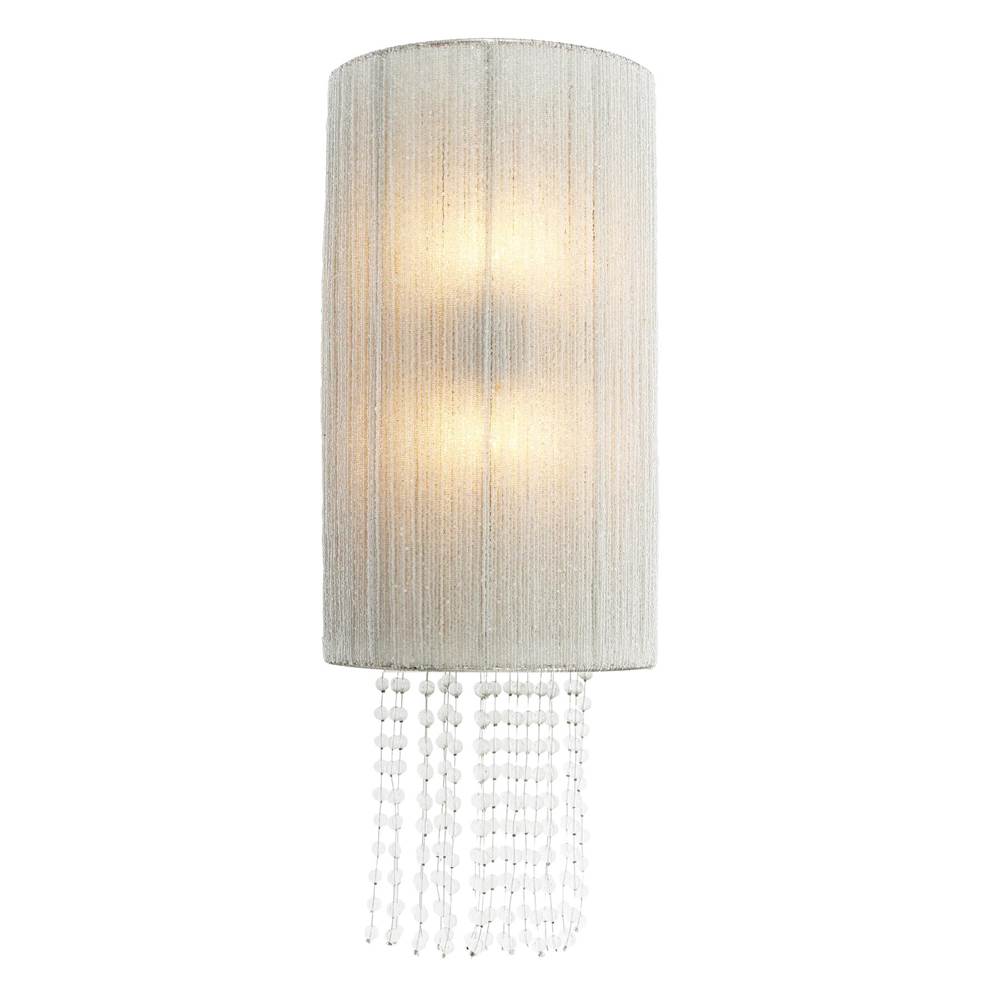 Metropolitan Lighting Crystal Reign Crystal Reign 2 Light Wall Sconce With Glass Beads