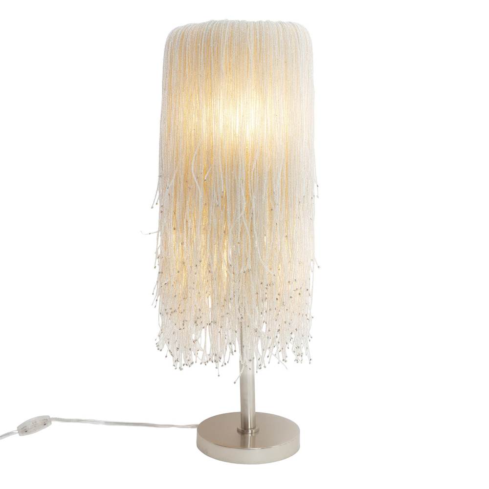 Metropolitan Lighting Crystal Reign Crystal Reign 2 Light Table Lamp With Glass Beads