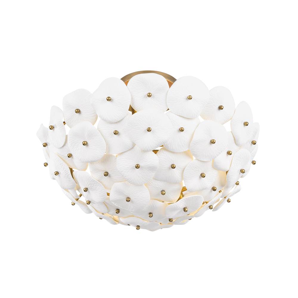 Metropolitan Lighting N1823-732 Legacy Brass Coastlyn 22'' 3-light Semi-flush Mount Image 1