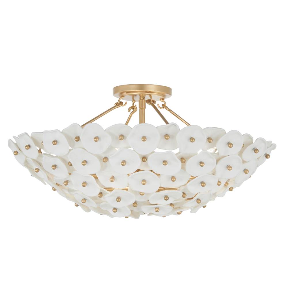 Metropolitan Lighting N1824-732 Legacy Brass Coastlyn 22.5'' 4-light Semi Flush Image 1