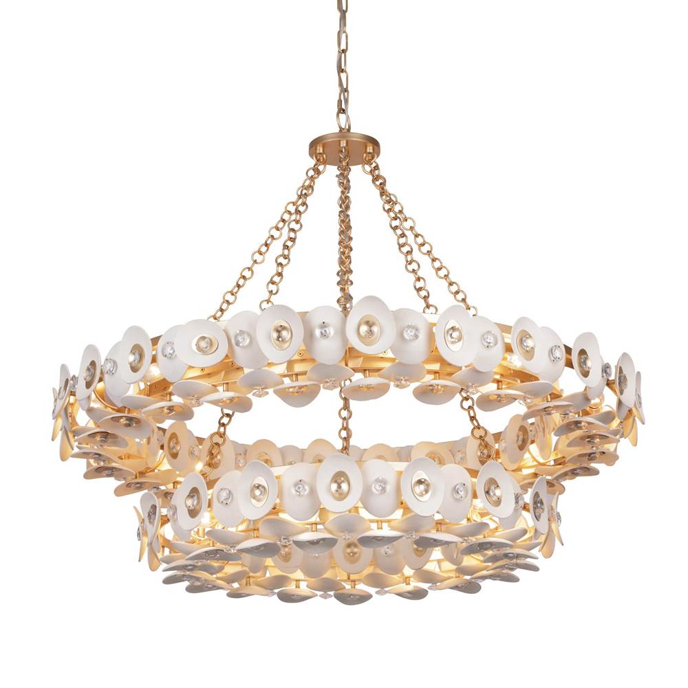 Metropolitan Lighting Niu 38in 2 Tier 22 Light Chandelier
