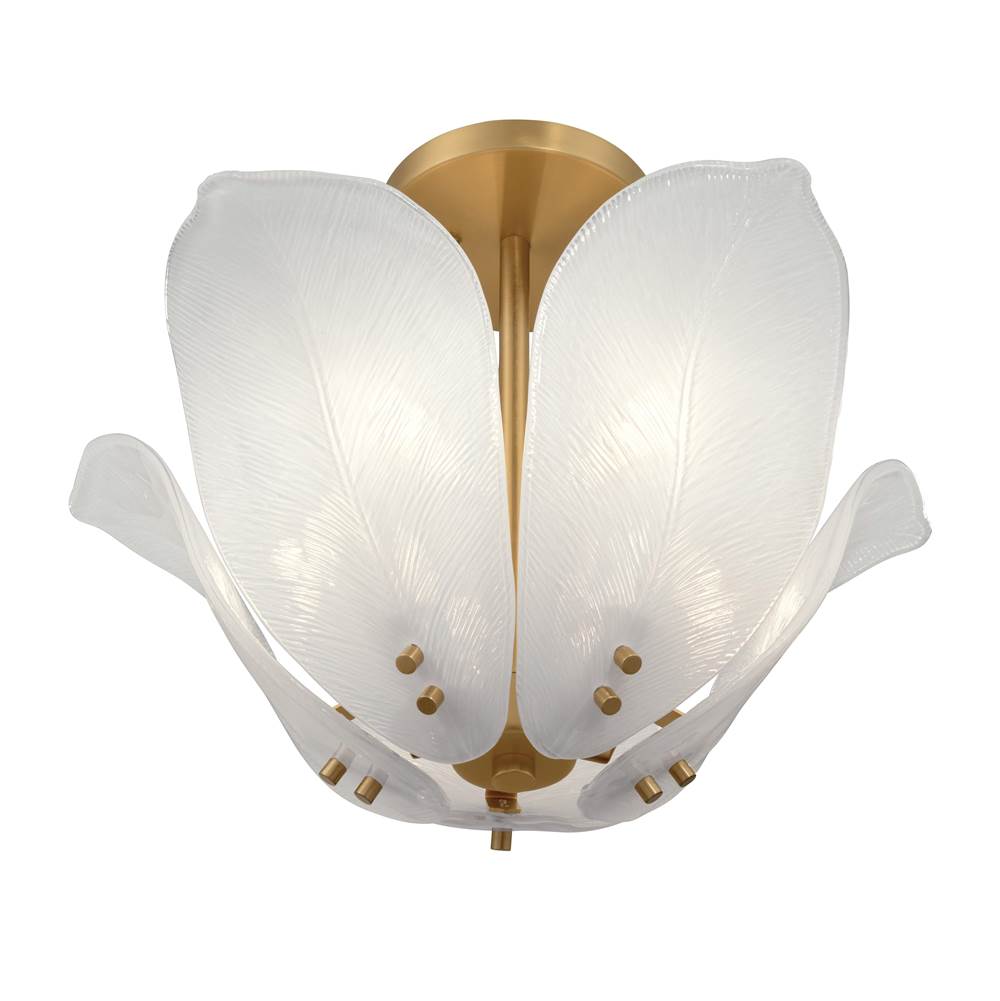 Metropolitan Lighting N2214-732 Legacy Brass Orchid 18'' 5-light Semi-flush Mount Image 6