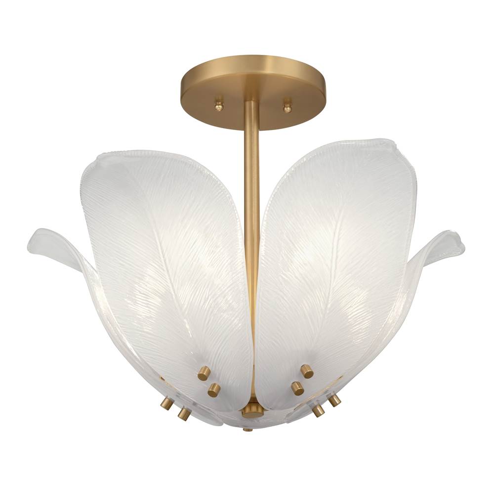 Metropolitan Lighting N2214-732 Legacy Brass Orchid 18'' 5-light Semi-flush Mount Image 1