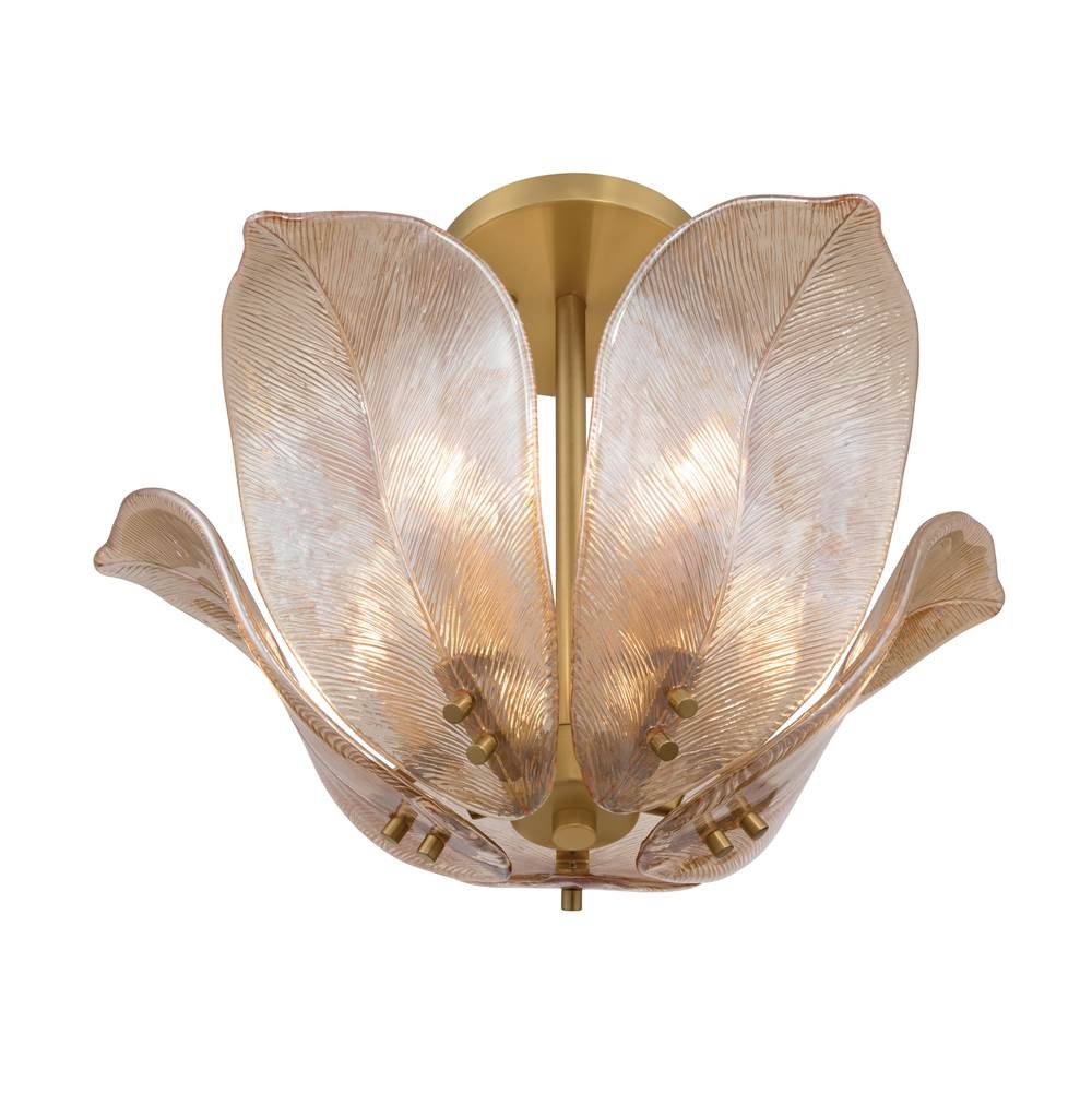 Metropolitan Lighting N2214-A-732 Legacy Brass Orchid 18'' 5-light Semi-flush Mount Image 6