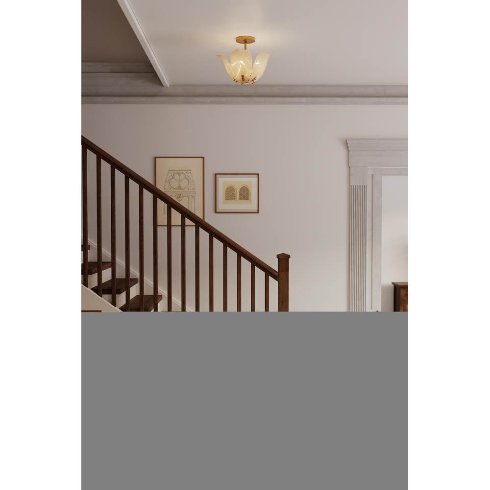 Metropolitan Lighting N2214-A-732 Legacy Brass Orchid 18'' 5-light Semi-flush Mount Image 4