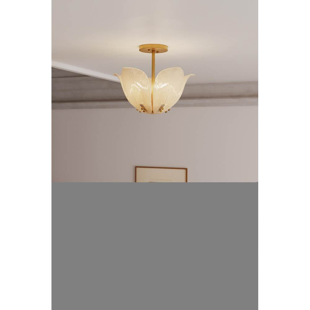 Metropolitan Lighting N2214-A-732 Legacy Brass Orchid 18'' 5-light Semi-flush Mount Image 3