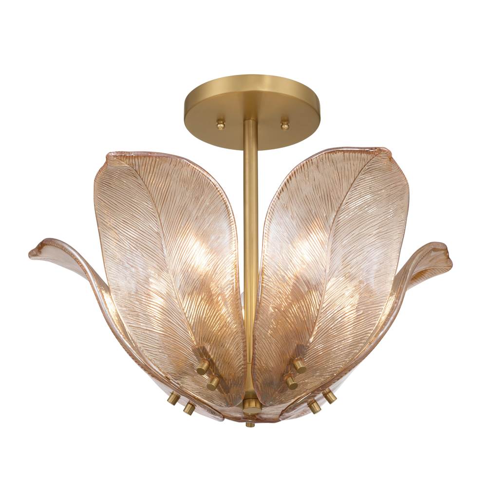 Metropolitan Lighting N2214-A-732 Legacy Brass Orchid 18'' 5-light Semi-flush Mount Image 1