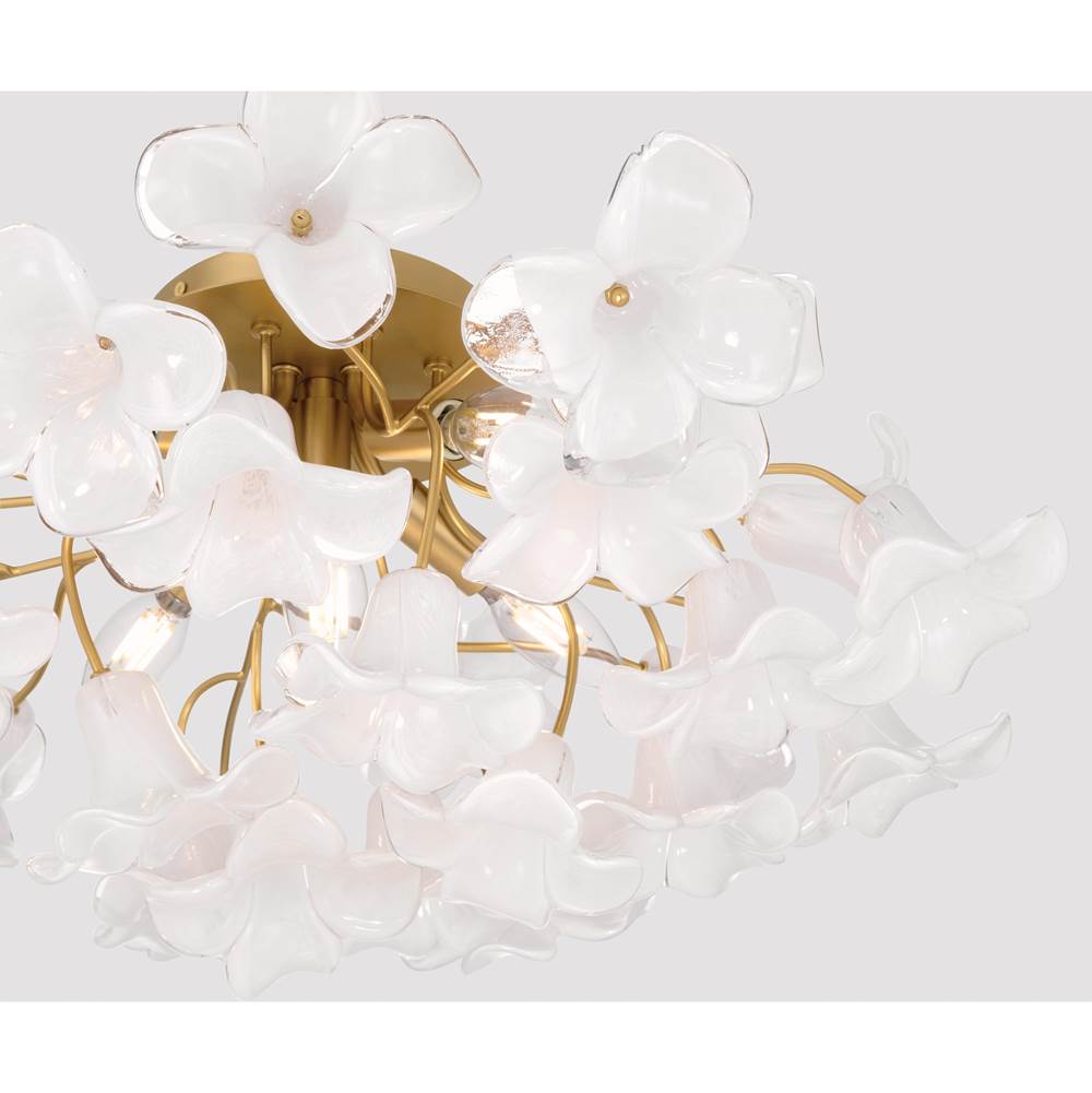 Metropolitan Lighting N2225-732 Legacy Brass Bloome 25.25'' 5-light Semi-flush Mount Image 5