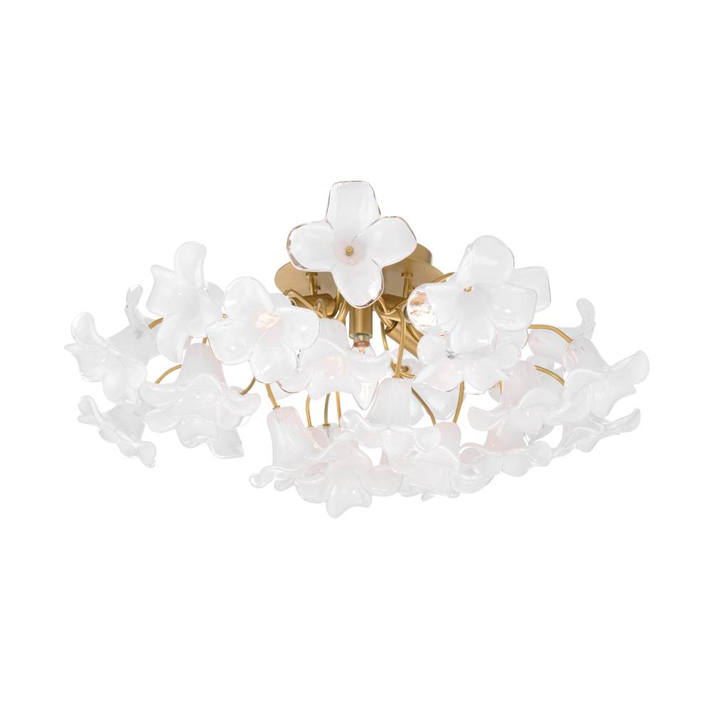 Metropolitan Lighting N2225-732 Legacy Brass Bloome 25.25'' 5-light Semi-flush Mount Image 1