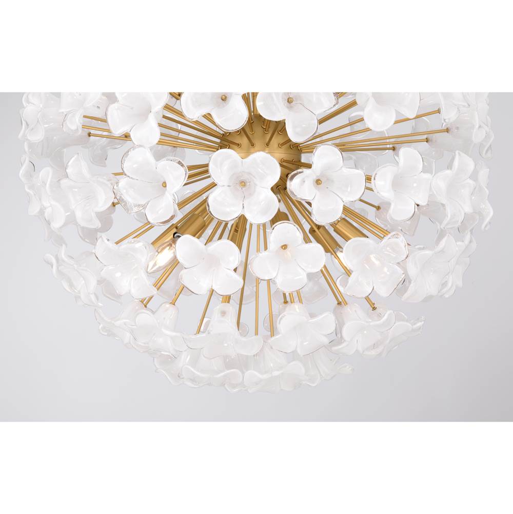 Metropolitan Lighting N2229-732 Legacy Brass Bloome 30'' 12-light Pendant Image 4