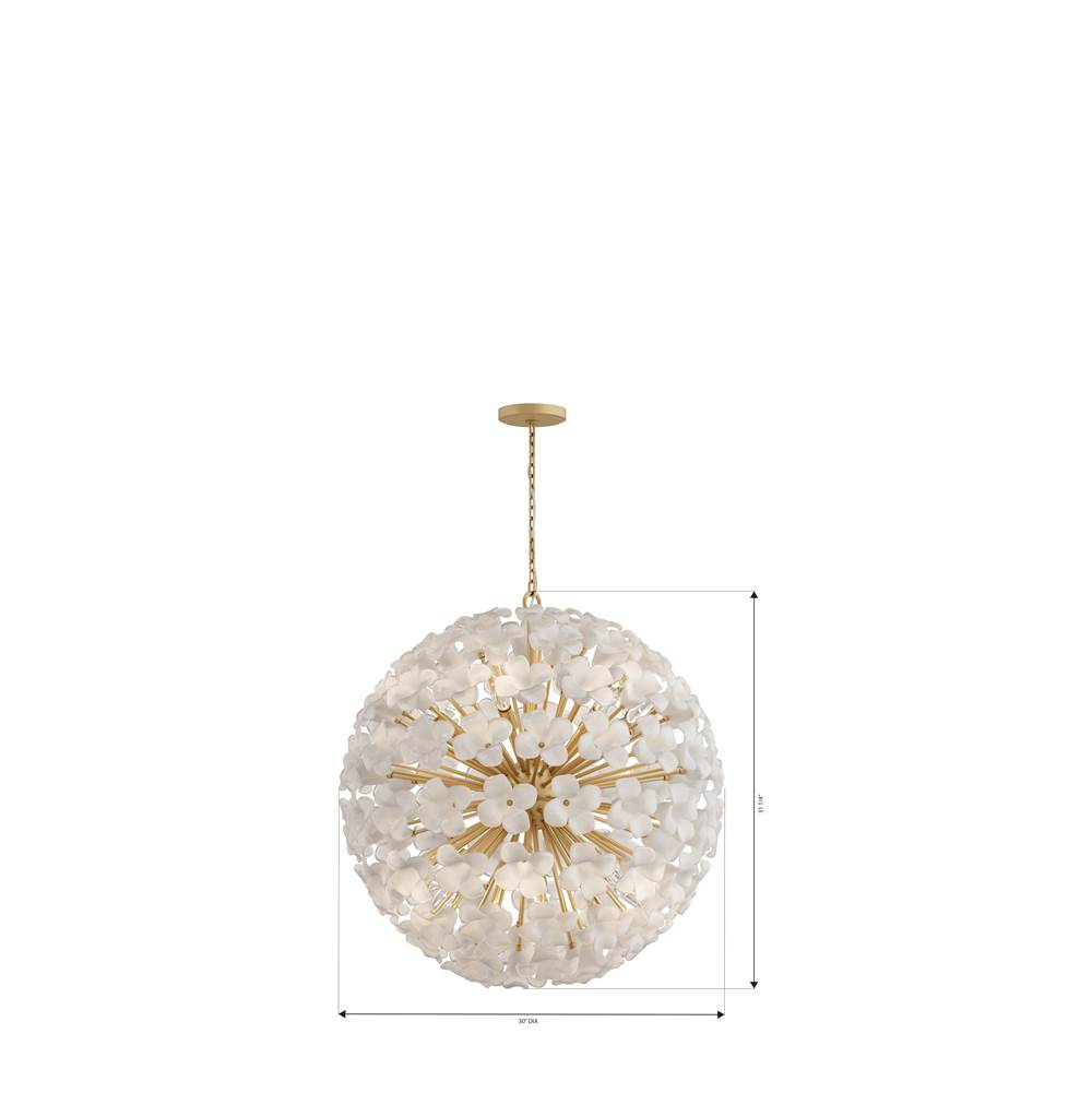 Metropolitan Lighting N2229-732 Legacy Brass Bloome 30'' 12-light Pendant Image 2