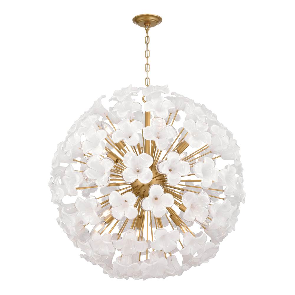 Metropolitan Lighting N2229-732 Legacy Brass Bloome 30'' 12-light Pendant Image 1