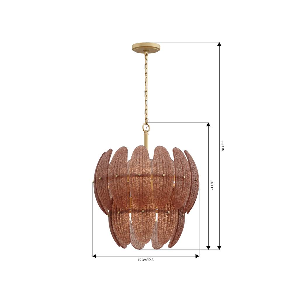Metropolitan Lighting N2246-BR-732 Legacy Brass Marclaire 19.75'' 6-light Pendant Image 2