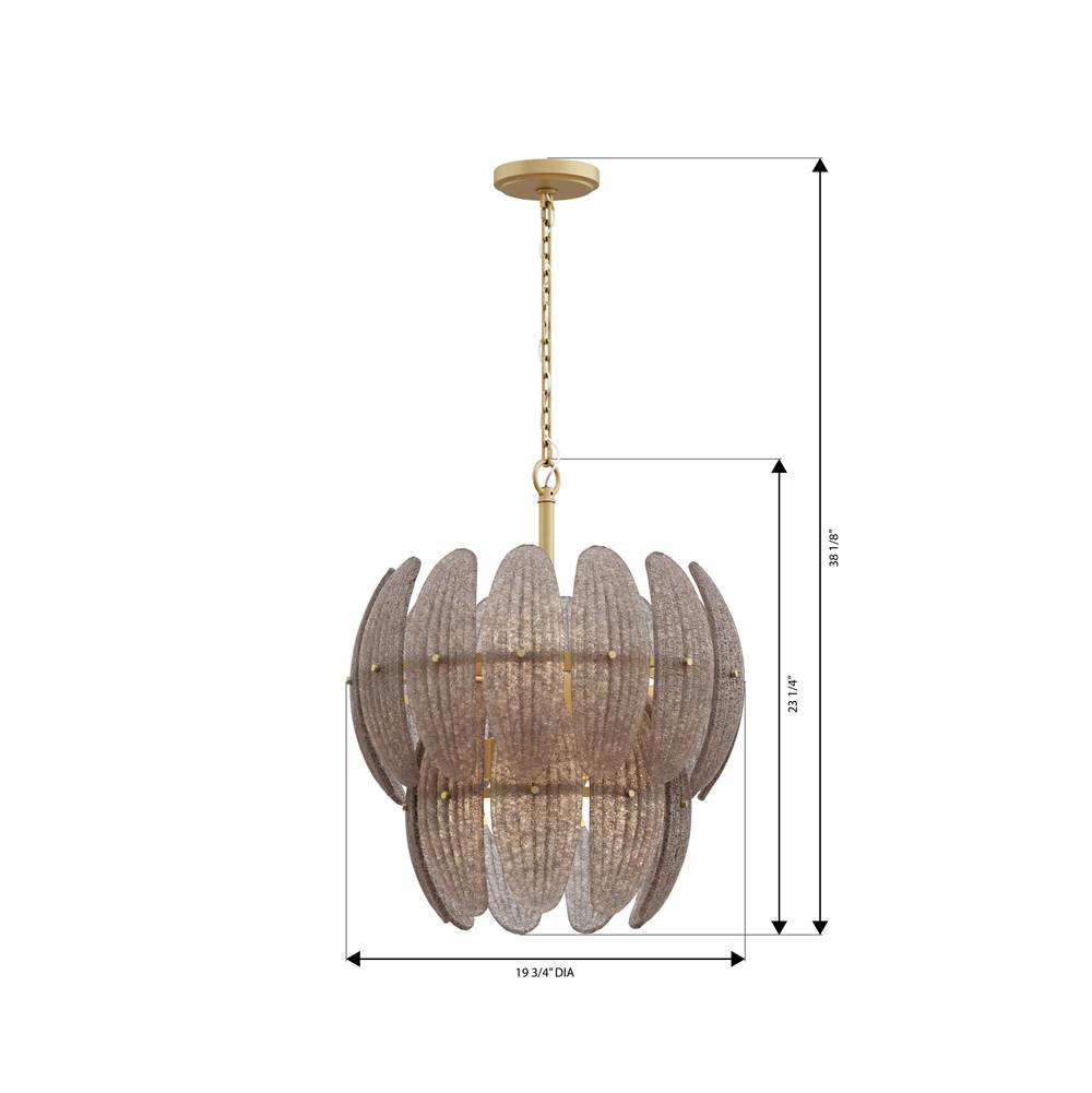 Metropolitan Lighting N2246-GR-732 Legacy Brass Marclaire 19.75'' 6-light Pendant Image 2