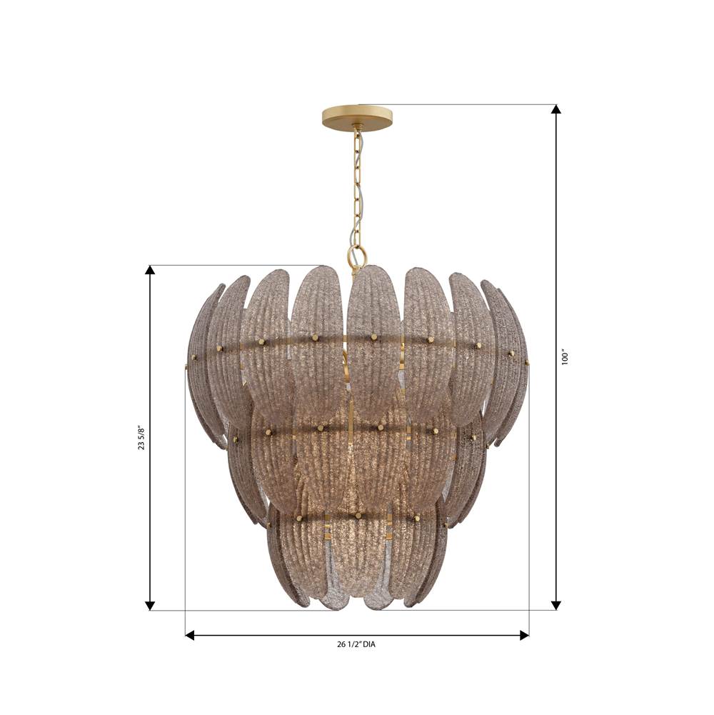 Metropolitan Lighting N2248-GR-732 Legacy Brass Marclaire 26.5'' 11-light Pendant Image 2