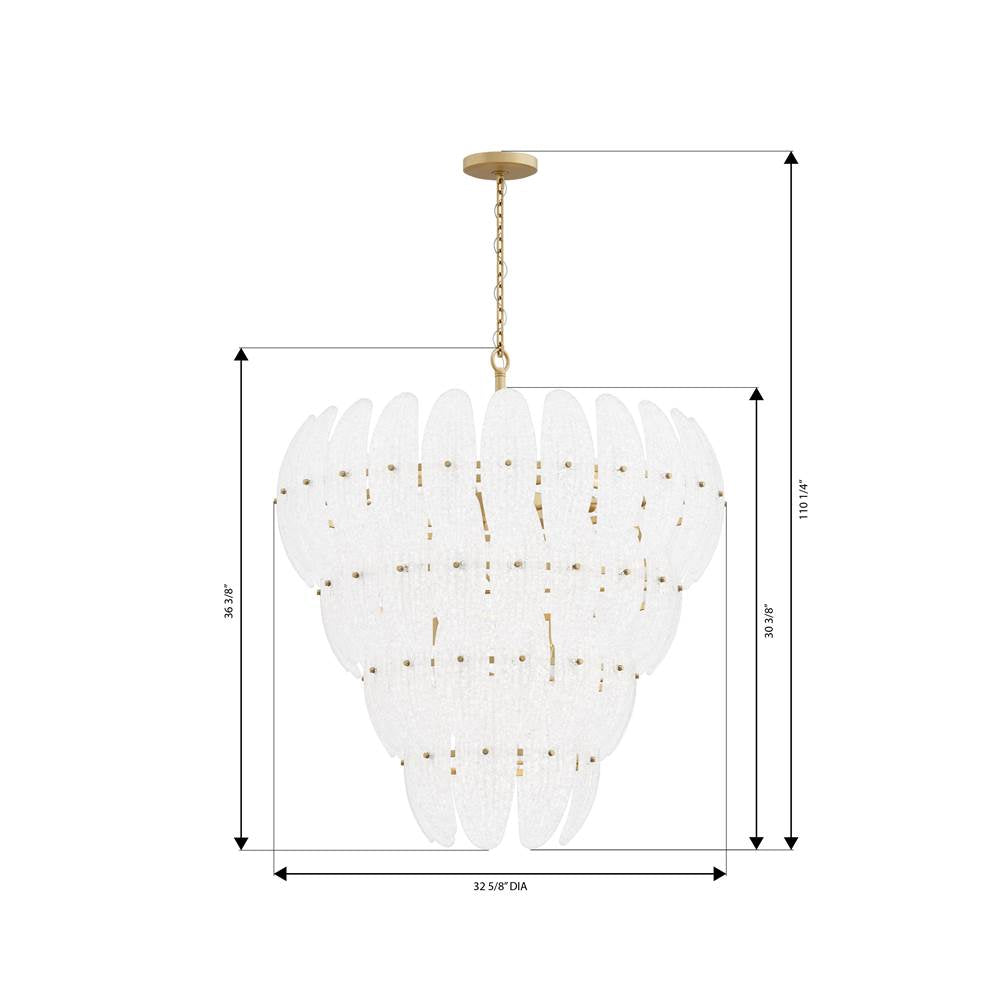 Metropolitan Lighting N2249-732 Legacy Brass Marclaire 32.75'' 15-light Pendant Image 2