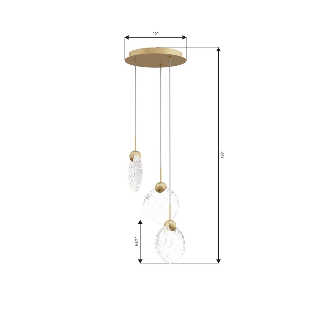 Metropolitan Lighting N2373-732-L Legacy Brass Briselle 10'' Led Pendant Image 2