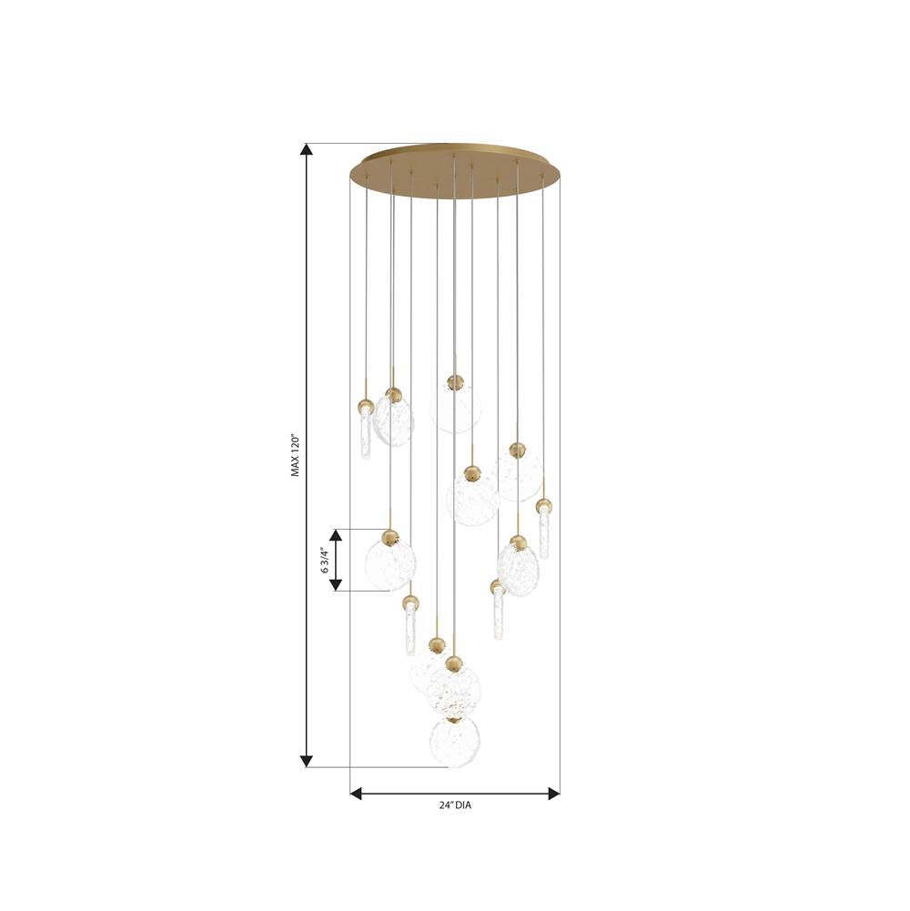 Metropolitan Lighting N2379-732-L Legacy Brass Briselle 24'' Led Pendant Image 2