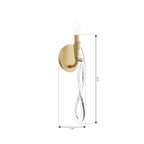 Metropolitan Lighting N3121-732 Legacy Brass Glassara 16.5'' High 1-light Wall Sconce Image 2