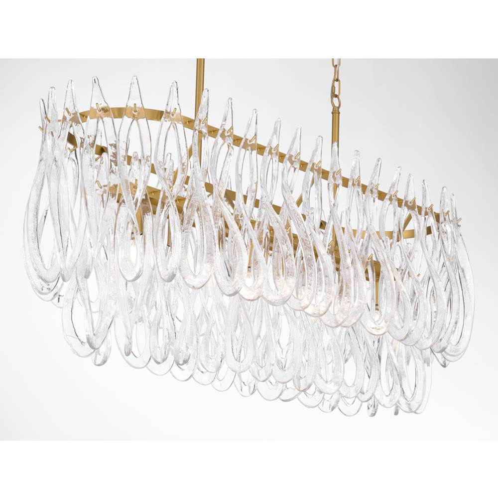 Metropolitan Lighting N3127-732 Legacy Brass Glassara 48'' 8-light Linear Chandelier Image 6