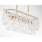 Metropolitan Lighting N3127-732 Legacy Brass Glassara 48'' 8-light Linear Chandelier Image 6