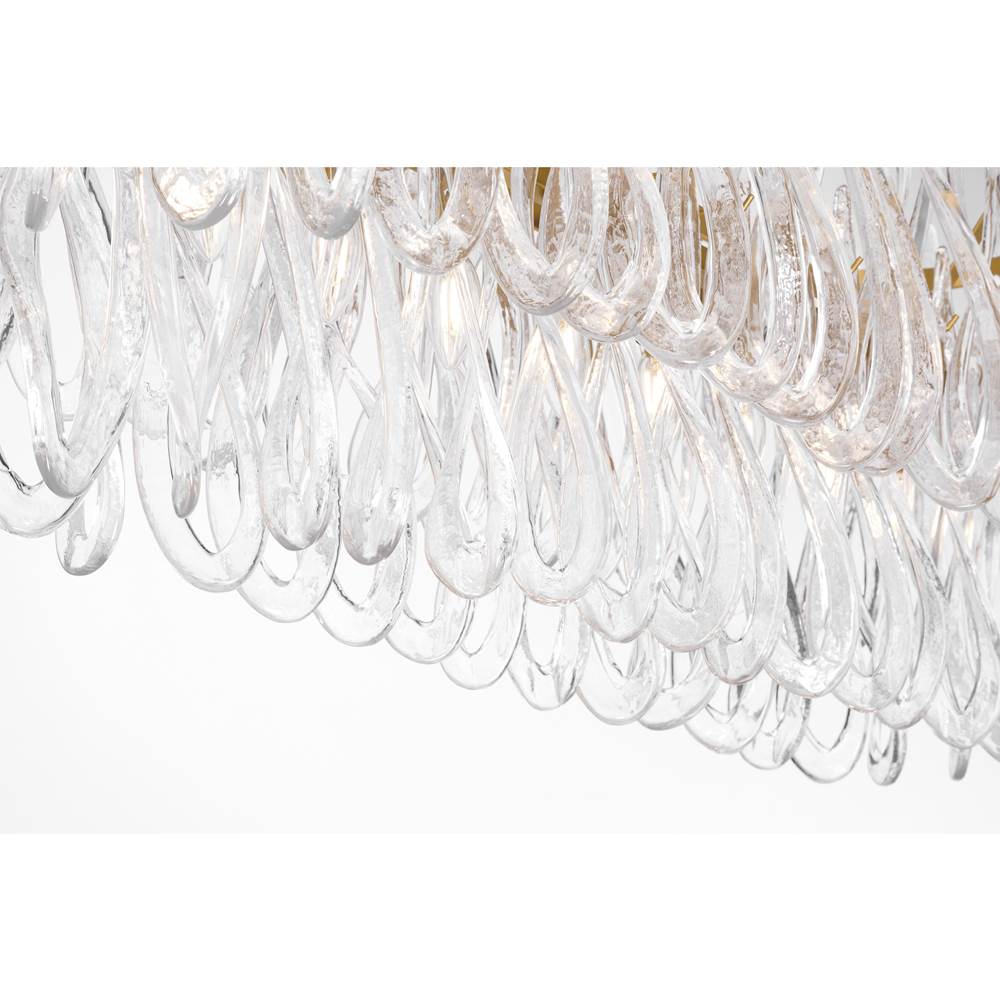 Metropolitan Lighting N3127-732 Legacy Brass Glassara 48'' 8-light Linear Chandelier Image 5