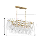 Metropolitan Lighting N3127-732 Legacy Brass Glassara 48'' 8-light Linear Chandelier Image 2