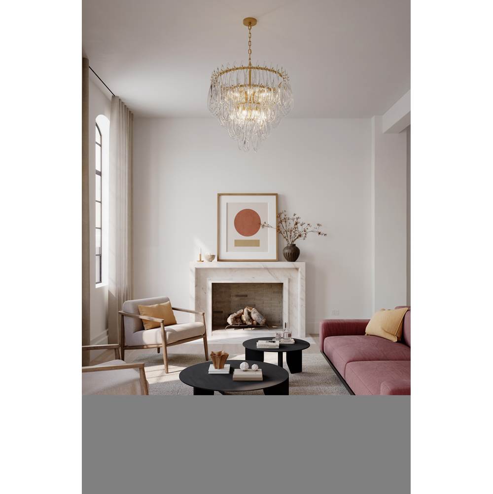 Metropolitan Lighting N3128-732 Legacy Brass Glassara 31.75'' 10-light Pendant Image 4