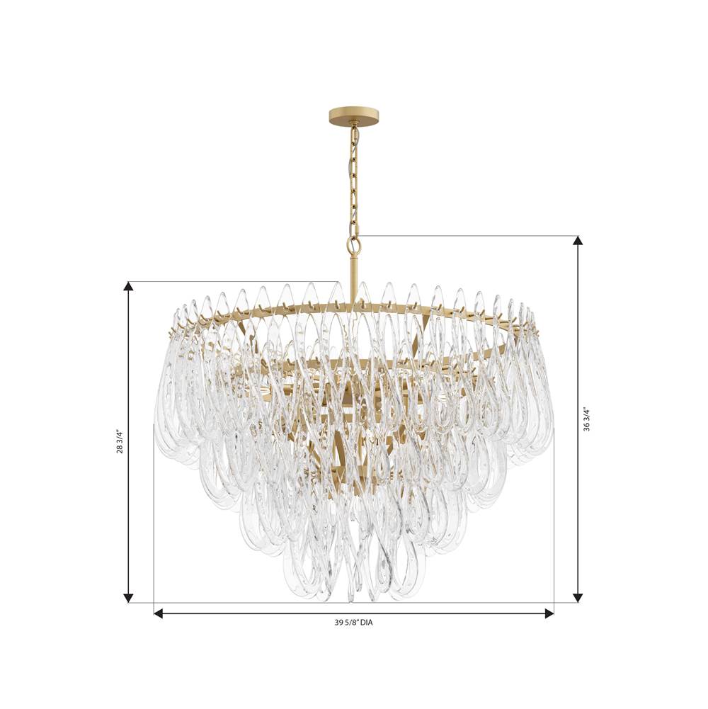 Metropolitan Lighting N3129-732 Legacy Brass Glassara 39.75'' 15-light Pendant Image 2