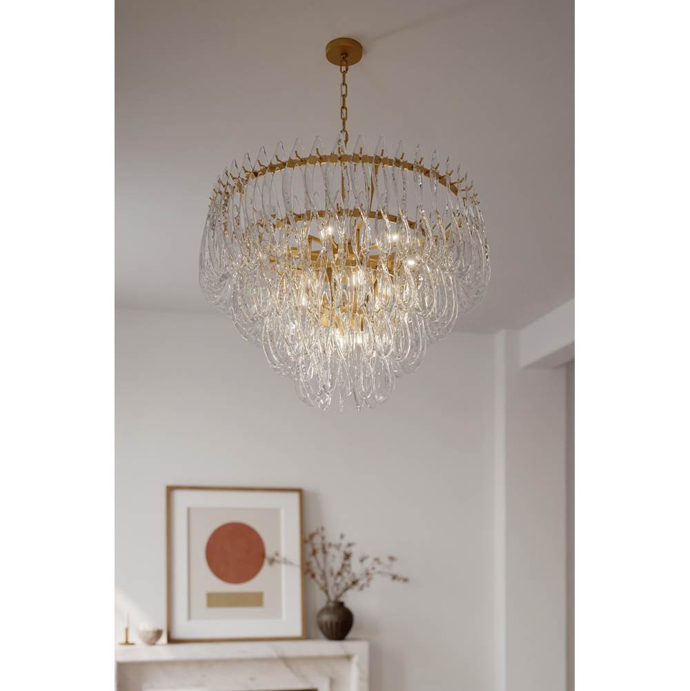 Metropolitan Lighting N3129-732 Legacy Brass Glassara 39.75'' 15-light Pendant Image 3