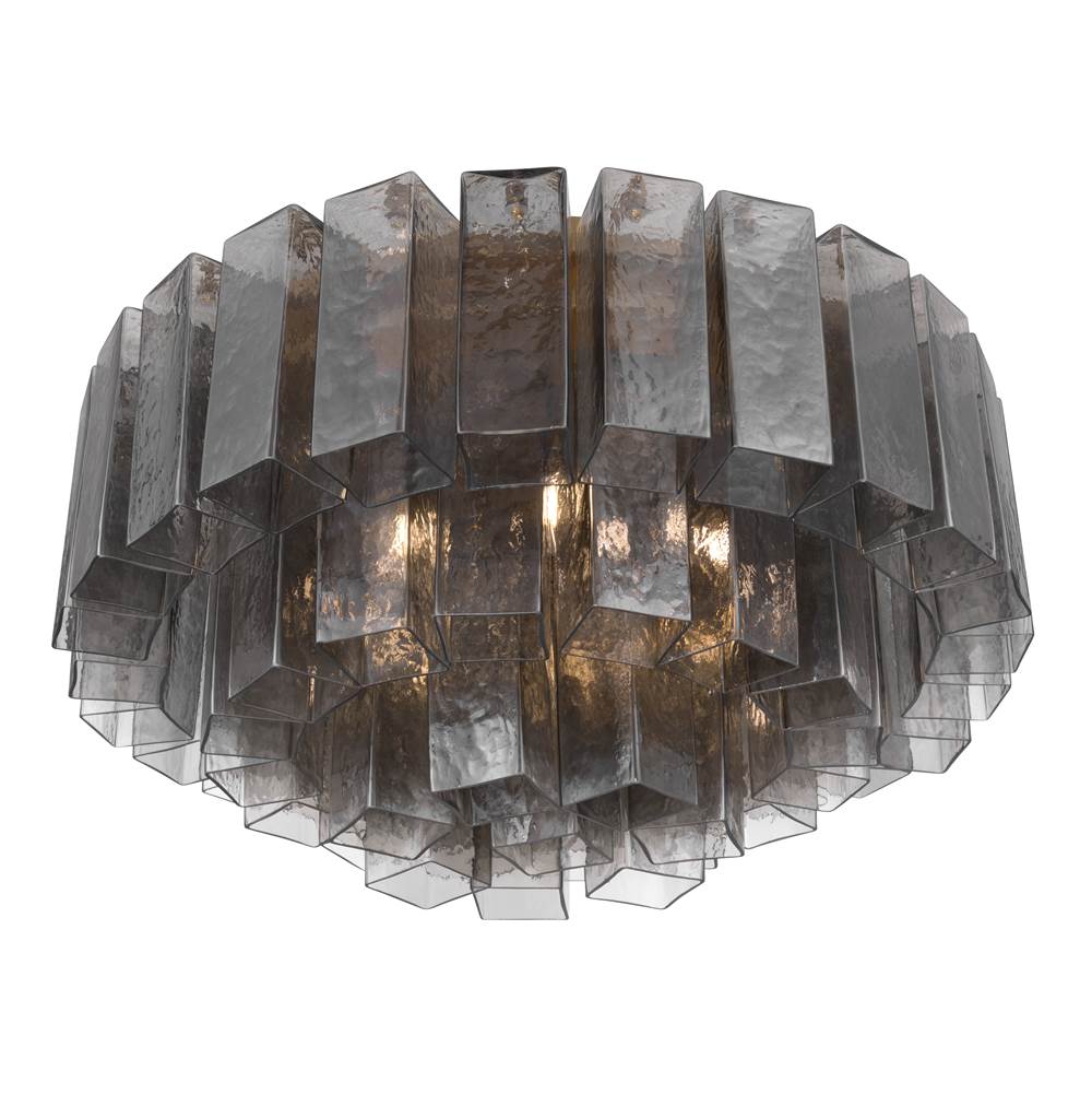 Metropolitan Lighting N3145-GS-732 Legacy Brass Torvento 28'' 7-light Flush Mount Image 5