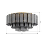 Metropolitan Lighting N3145-GS-732 Legacy Brass Torvento 28'' 7-light Flush Mount Image 2