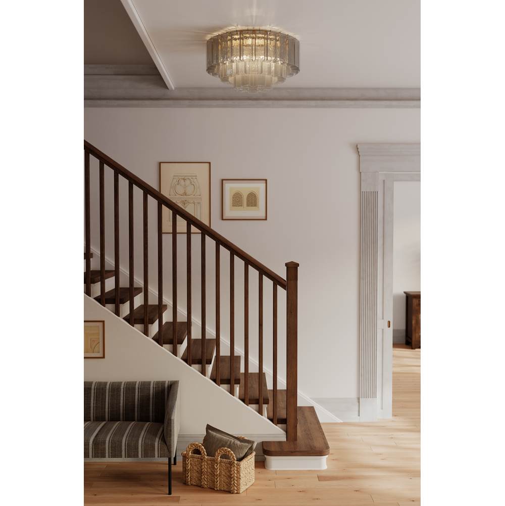 Metropolitan Lighting N3145-GS-732 Legacy Brass Torvento 28'' 7-light Flush Mount Image 3