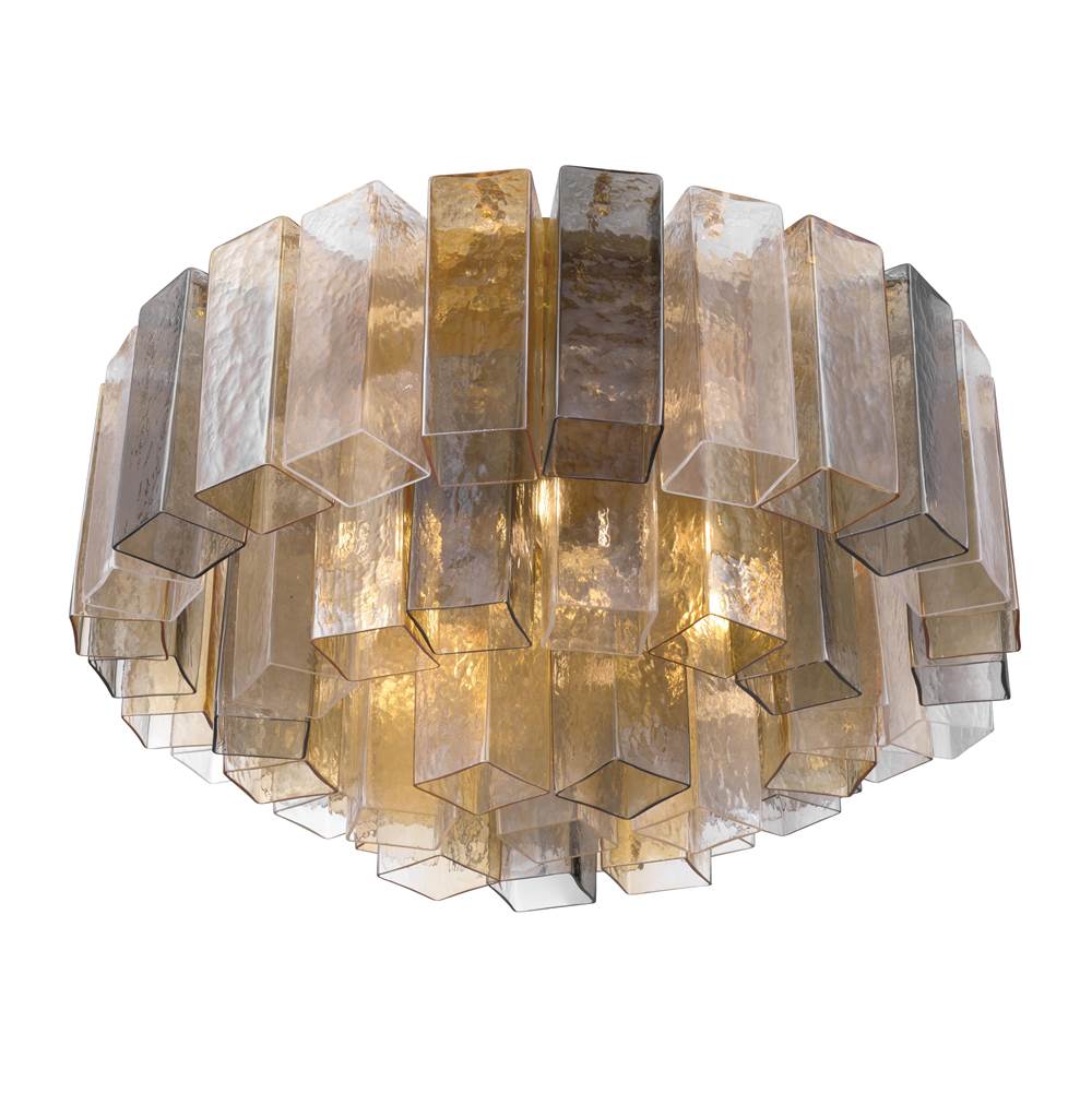 Metropolitan Lighting N3145-MX-732 Legacy Brass Torvento 28'' 7-light Flush Mount Image 7