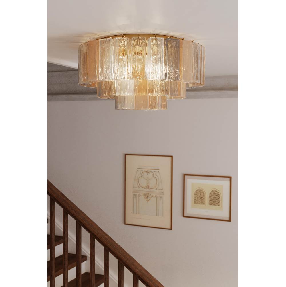 Metropolitan Lighting N3145-MX-732 Legacy Brass Torvento 28'' 7-light Flush Mount Image 3