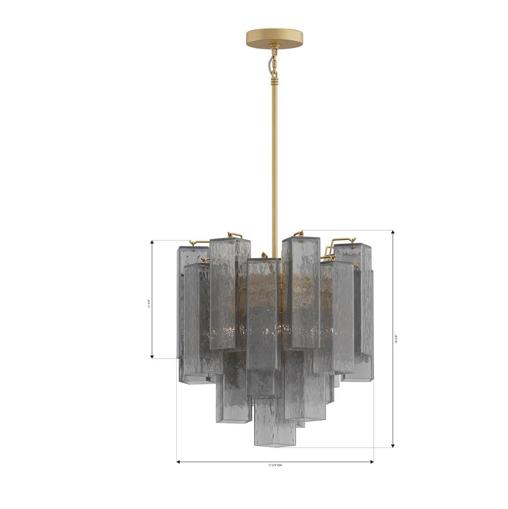 Metropolitan Lighting N3146-GS-732 Legacy Brass Torvento 17.75'' 6-light Pendant Image 2