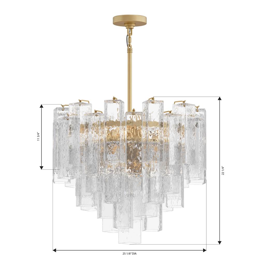 Metropolitan Lighting N3148-732 Legacy Brass Torvento 25.25'' 9-light Pendant Image 2