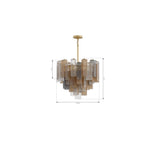 Metropolitan Lighting N3148-MX-732 Legacy Brass Torvento 25.25'' 9-light Pendant Image 2
