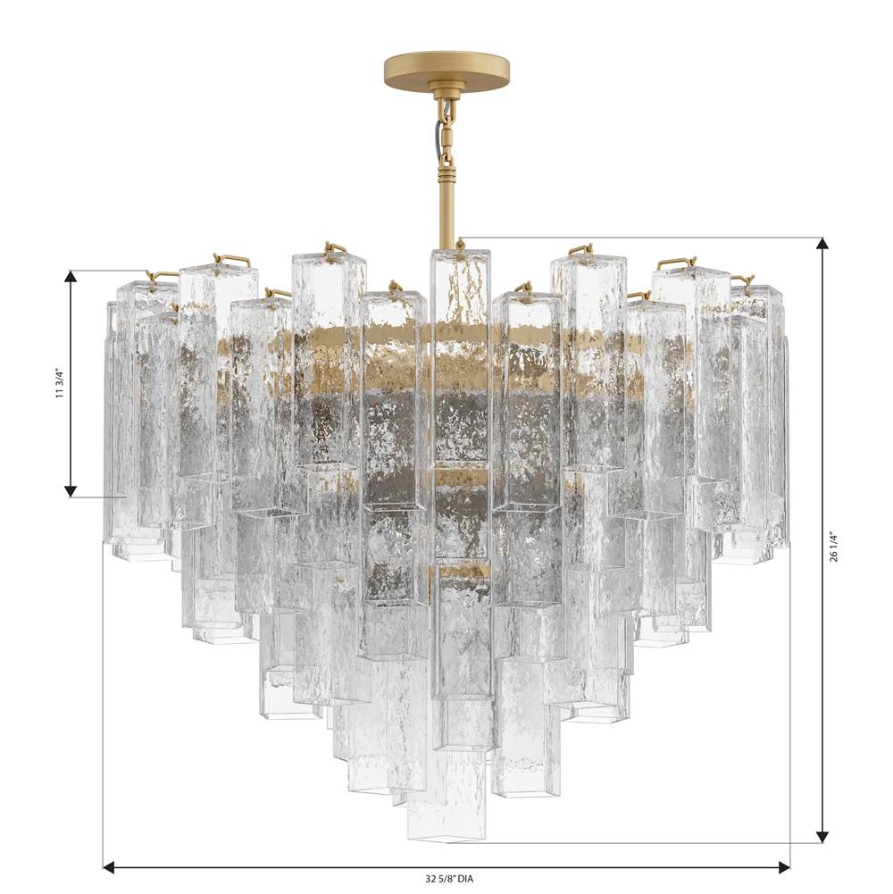 Metropolitan Lighting N3149-732 Legacy Brass Torvento 32.75'' 15-light Pendant Image 2