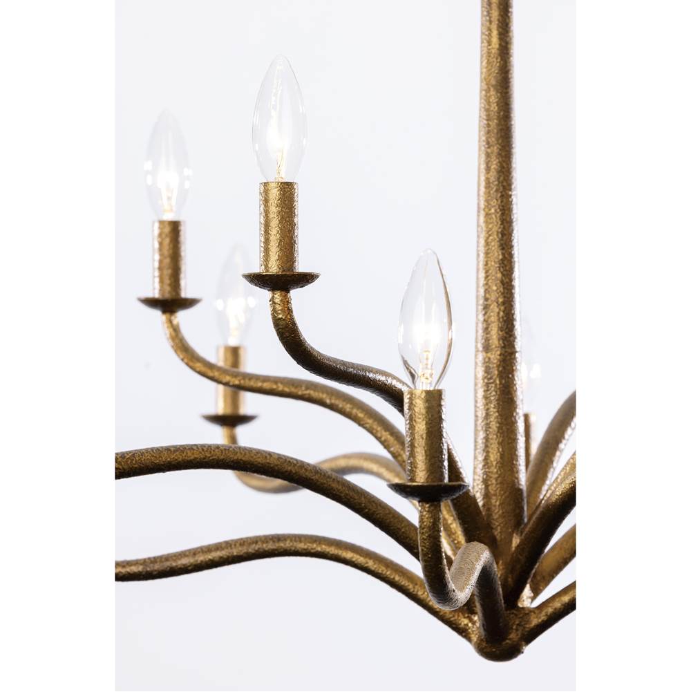 Metropolitan Lighting N3318-891 Textured Dusken Brass Dorianne 34'' 12-light Chandelier Image 6