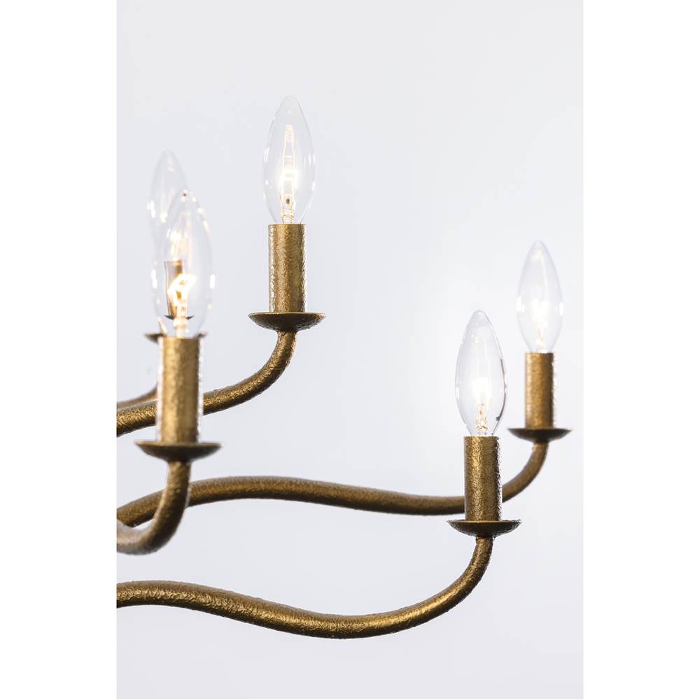 Metropolitan Lighting N3318-891 Textured Dusken Brass Dorianne 34'' 12-light Chandelier Image 5