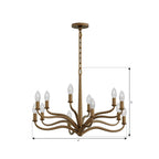 Metropolitan Lighting N3318-891 Textured Dusken Brass Dorianne 34'' 12-light Chandelier Image 2