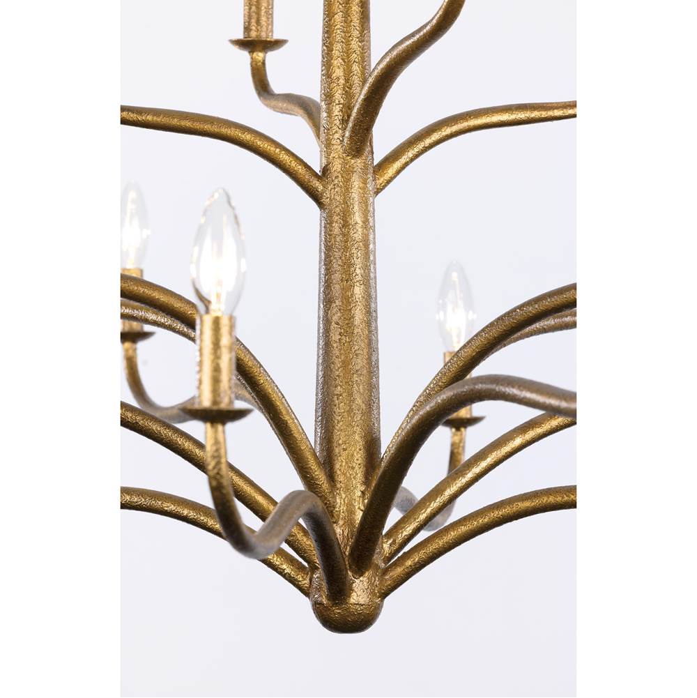 Metropolitan Lighting N3319-891 Textured Dusken Brass Dorianne 44'' 16-light Chandelier Image 7