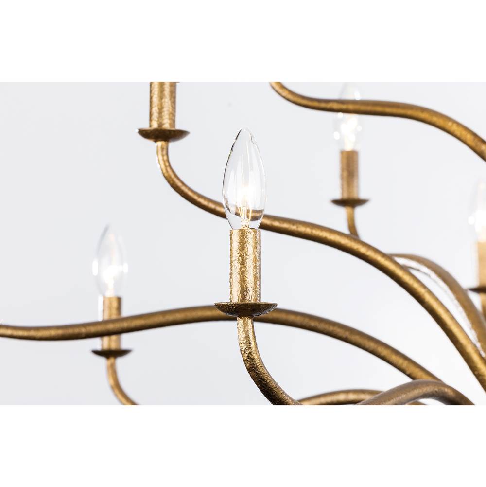Metropolitan Lighting N3319-891 Textured Dusken Brass Dorianne 44'' 16-light Chandelier Image 6