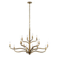 Metropolitan Lighting N3319-891 Textured Dusken Brass Dorianne 44'' 16-light Chandelier Image 1