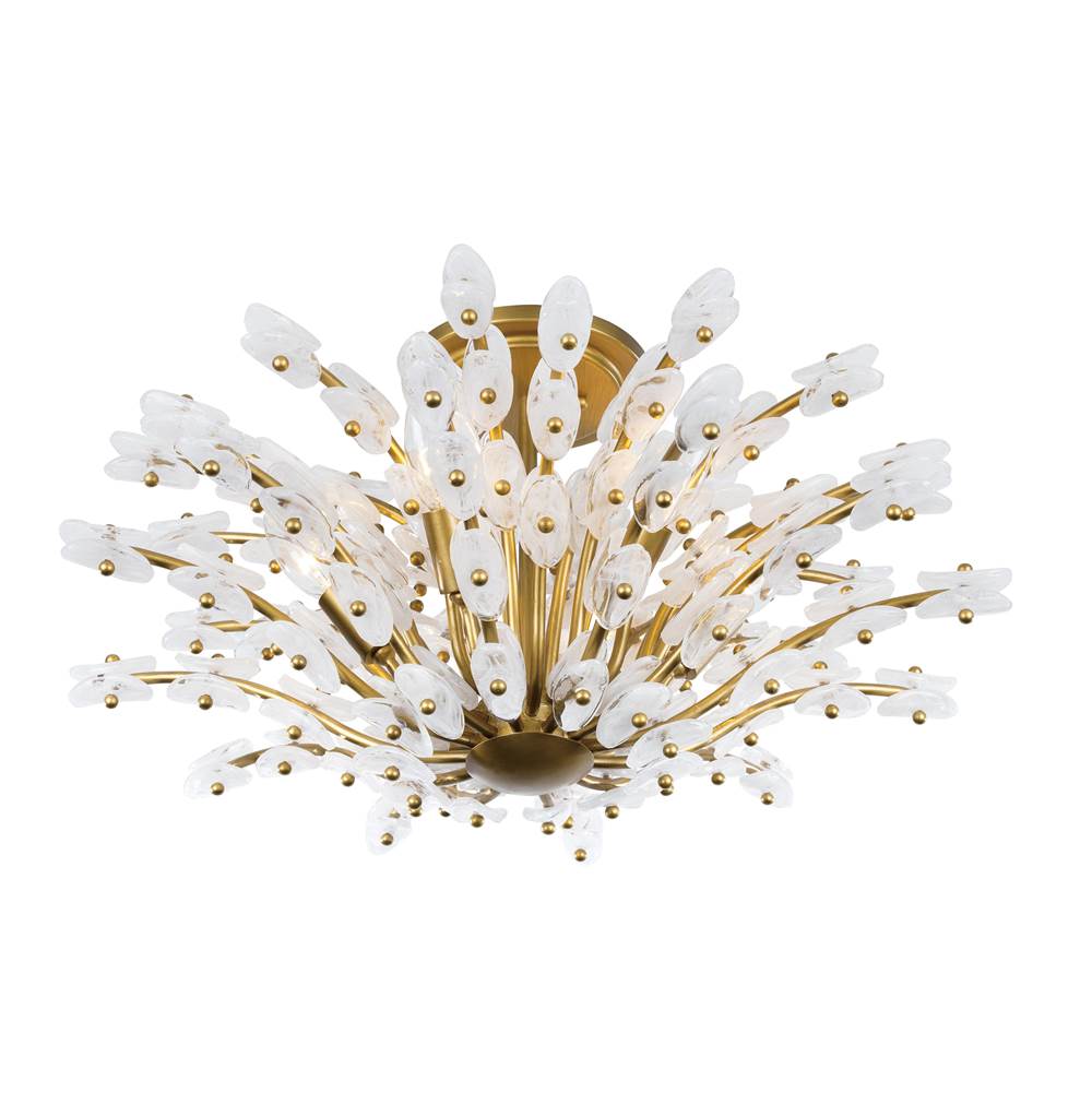 Metropolitan Lighting N3406-870 Painted Legacy Brass Sorra 24'' 6-light Semi-flush Mount Image 6