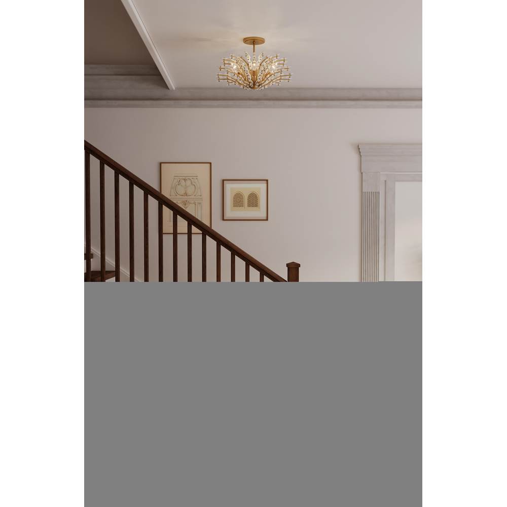 Metropolitan Lighting N3406-870 Painted Legacy Brass Sorra 24'' 6-light Semi-flush Mount Image 5