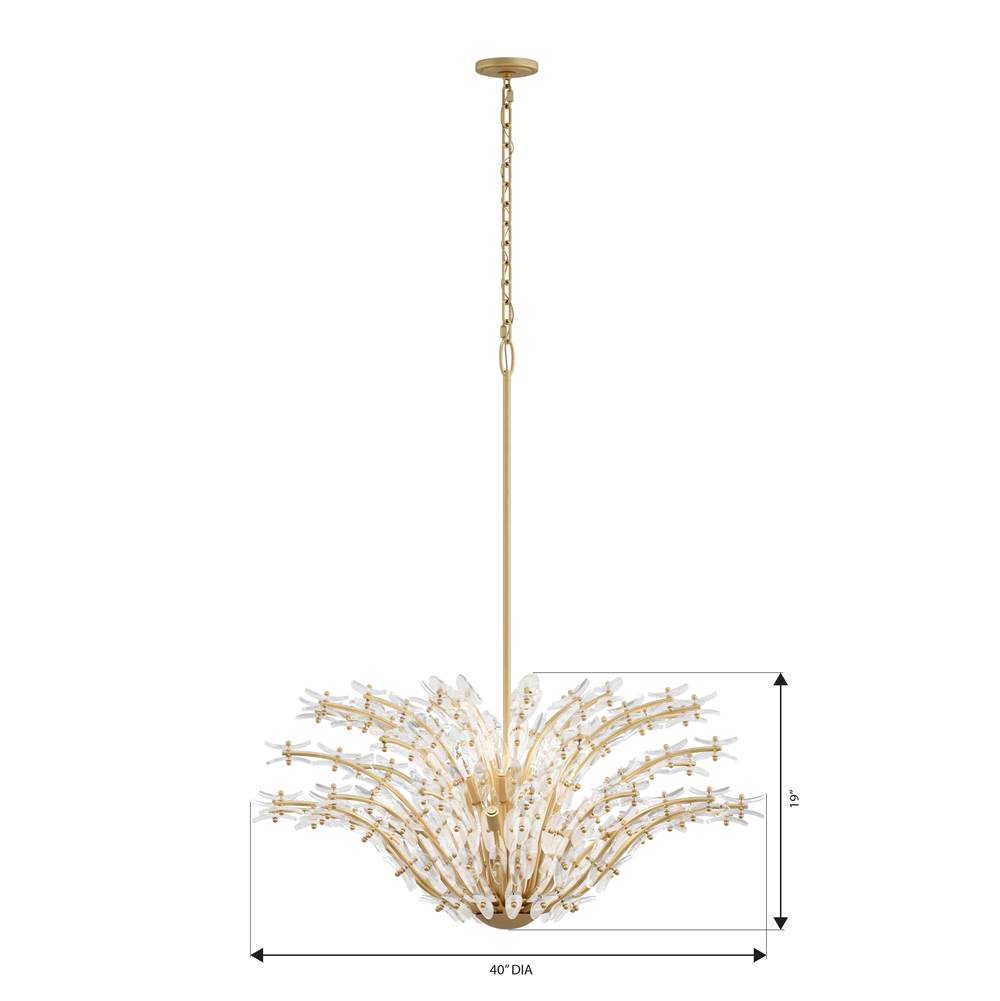 Metropolitan Lighting N3409-870 Painted Legacy Brass Sorra 40'' 14-light Chandelier Image 2