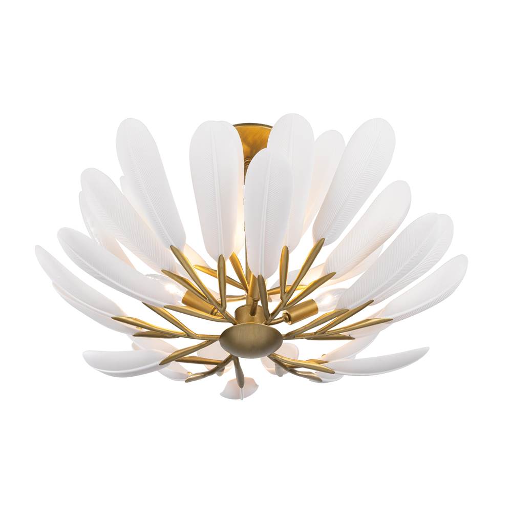 Metropolitan Lighting N3424-870 Painted Legacy Brass Vellinor 28'' 4-light Semi-flush Mount Image 7